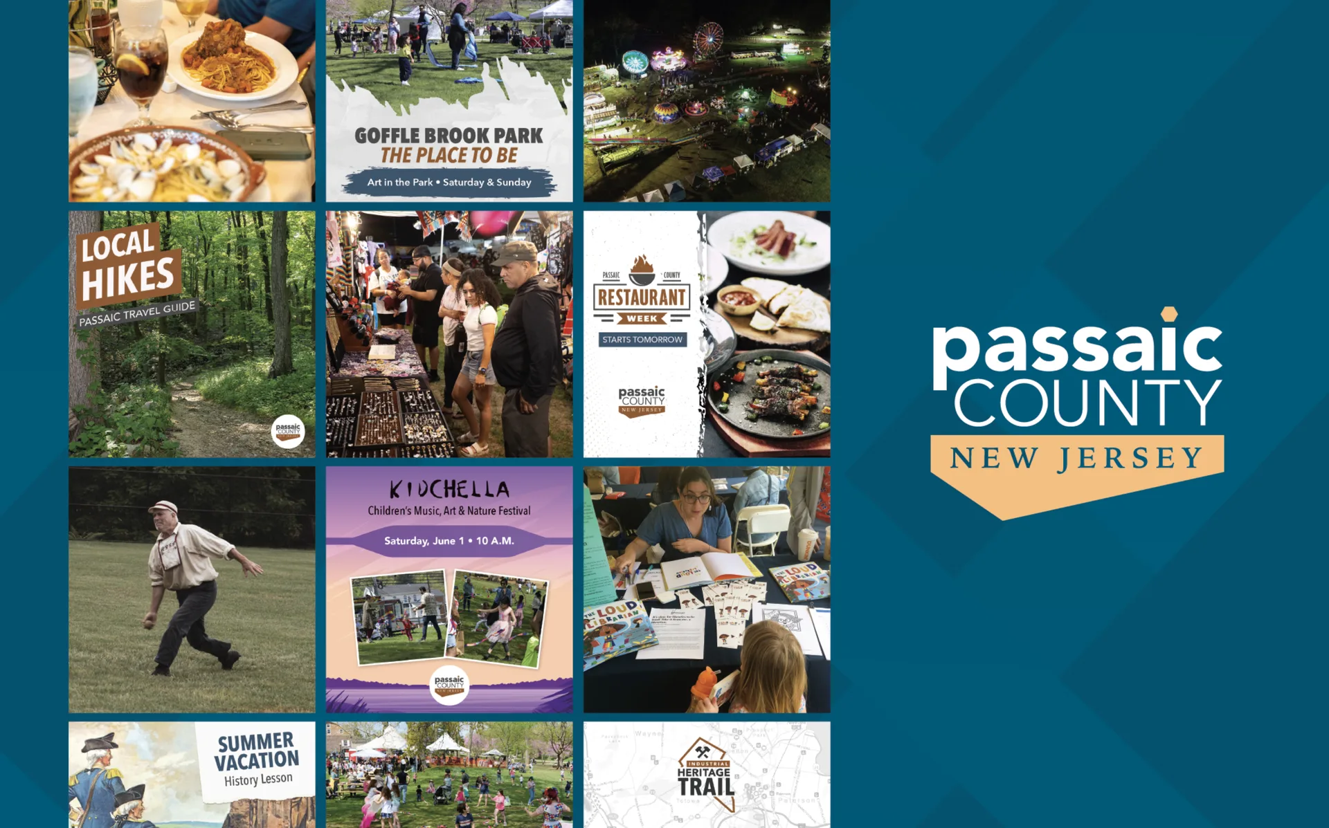 Passaic County social media collage