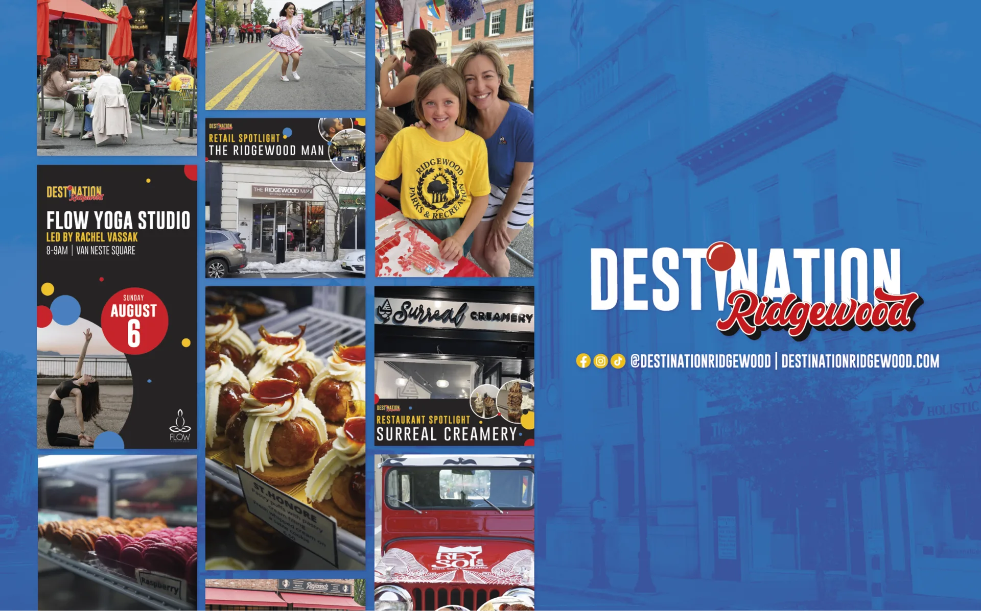 Destination Ridgewood social media collage